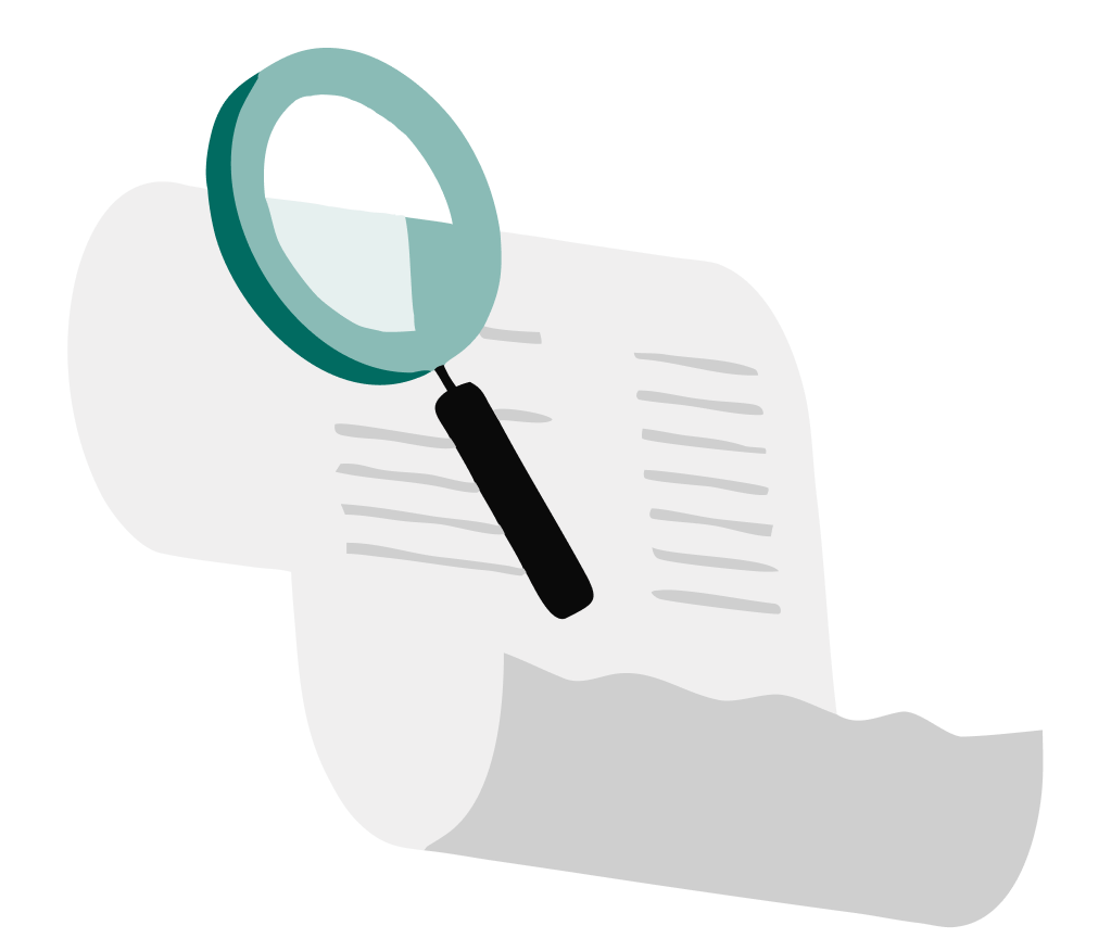 Magnifier Scroll Illustration