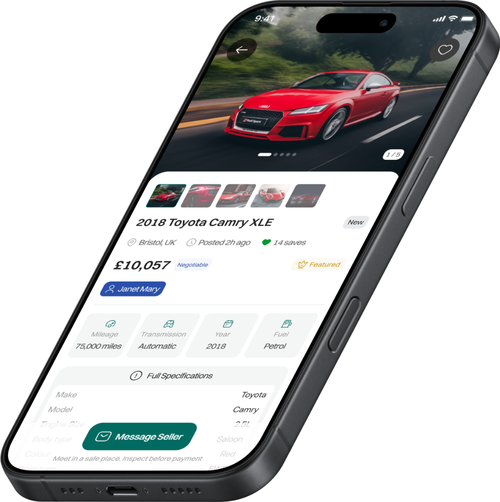 Autosplug Camry Page Mockup